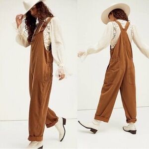 Free People Tan Women's Overalls